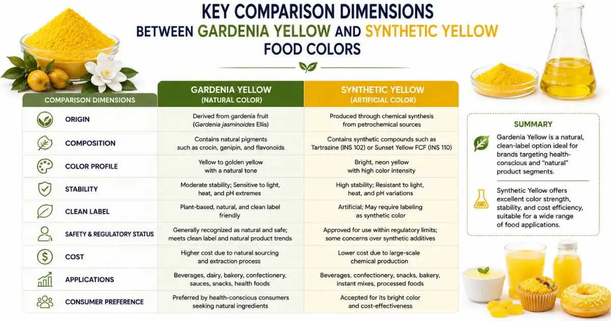 Key Comparison Gardenia Yellow 