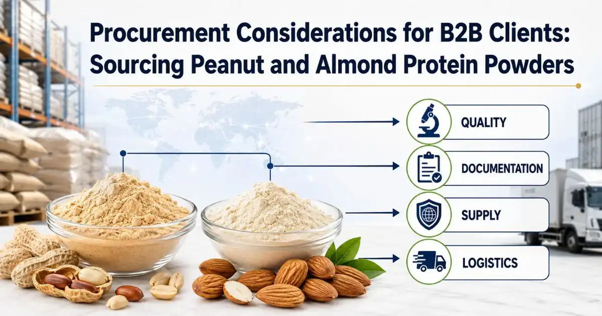 Procurement Considerations for B2B Clients Sourcing Peanut and Almond Protein Powders Procurement Considerations for B2B Clients Sourcing Peanut and Almond Protein Powders