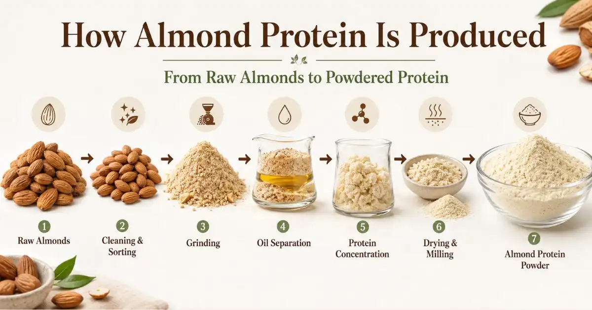 how almond protein is produced how almond protein is produced