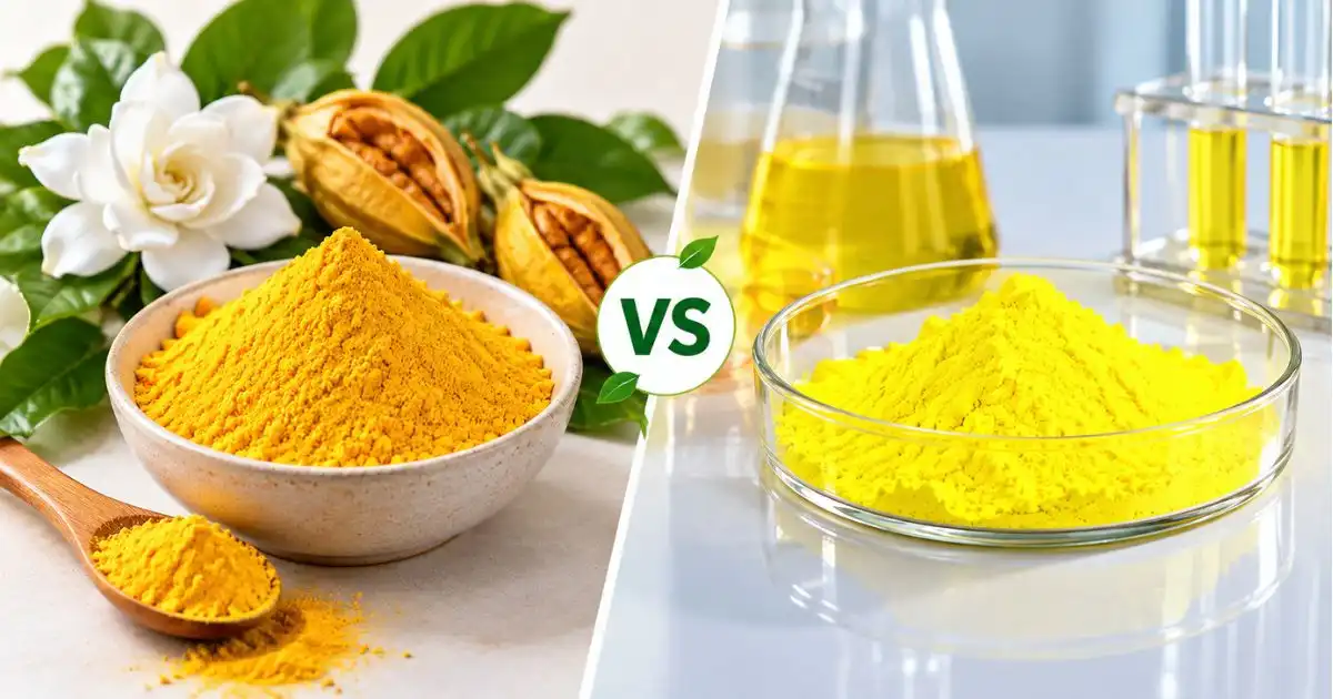 Gardenia Yellow vs Synthetic Yellow Gardenia Yellow vs Synthetic Yellow