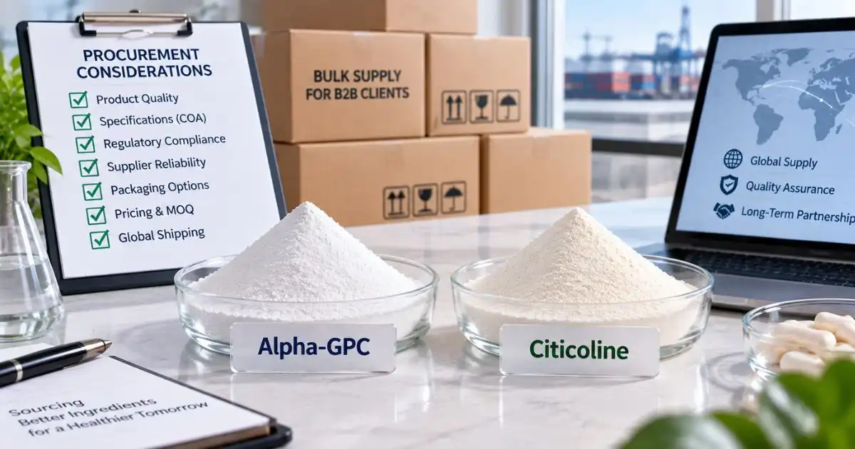Alpha GPC vs Citicoline procurement