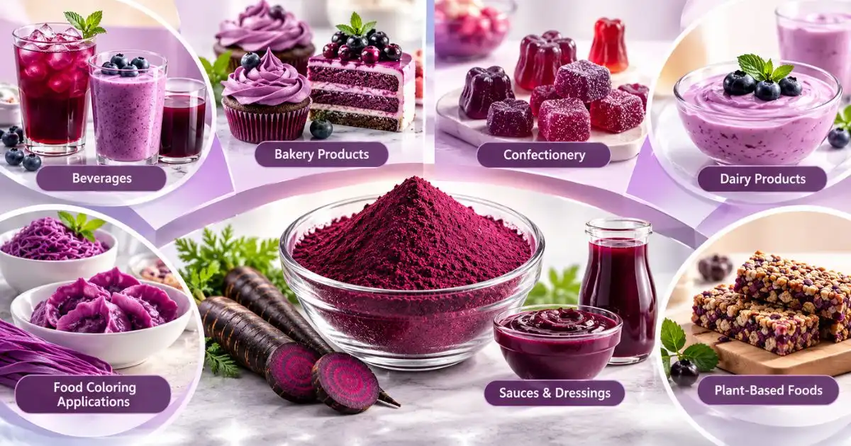 Common Food Categories Using Black Carrot Anthocyanin Extract Common Food Categories Using Black Carrot Anthocyanin Extract